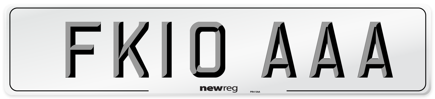 FK10 AAA Number Plate from New Reg